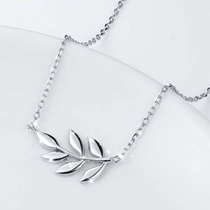 Sterling Silver Italian Leaf Pendant Necklace Set
